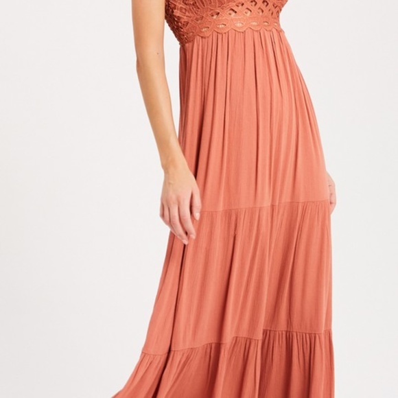 SCALLOPED LACE BRALETTE MAXI DRESS - Picture 7 of 7